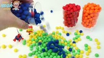 Cups and Balloons Learn Colors Minecraft, Sponge Bob, Mario, Spiderman, Surprise Toys