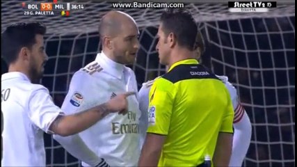 Gabriel Paletta Second Yellow Card vs Bologna!