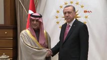 Suudi Arabistan Dışişleri Bakanı Jubeir Cumhurbaşkanlığı Sarayı'nda
