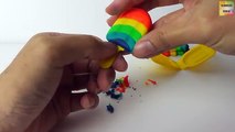 Play Doh Rainbow Ice Cream & Popsicles - How to make with Playdoh
