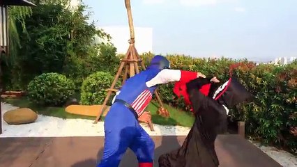 #Spiderman Captain America Vs Scream, Superheroes FIGHT againts Villian Superhero In life