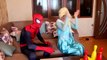 Spiderman & Frozen Elsa vs Joker Spider prank! w/ Pink Spidergirl Bad Baby! Fun Superheroes