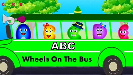 Wheels On The Bus Nursery Rhyme | Wheels On The Bus Song | ABC Cartoon Nursery Rhymes for Children