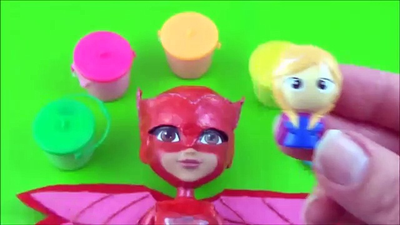 Учим цвета ПИДЖЕЙ маски Owlette! Дисней младший, Детский слизь сюрприз игрушки, ПИ-маски героев, лес Pyjamasques