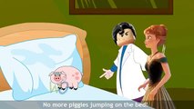 Five Little Piggies Jumping On The Bed | Nursery Rhymes For Kids | 3D Animation Kids Rhymes