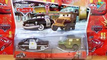 Disney Pixar Cars, new Dicast 2 Pack Sarge & Sheriff 1:55 Scale Mattel