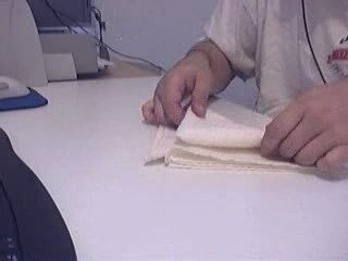 Pliage de serviette, fleur de lys