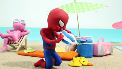 Spiderman Kiss Pink Spidergirl Play Dough Stop Motion Superhero Prank Videos
