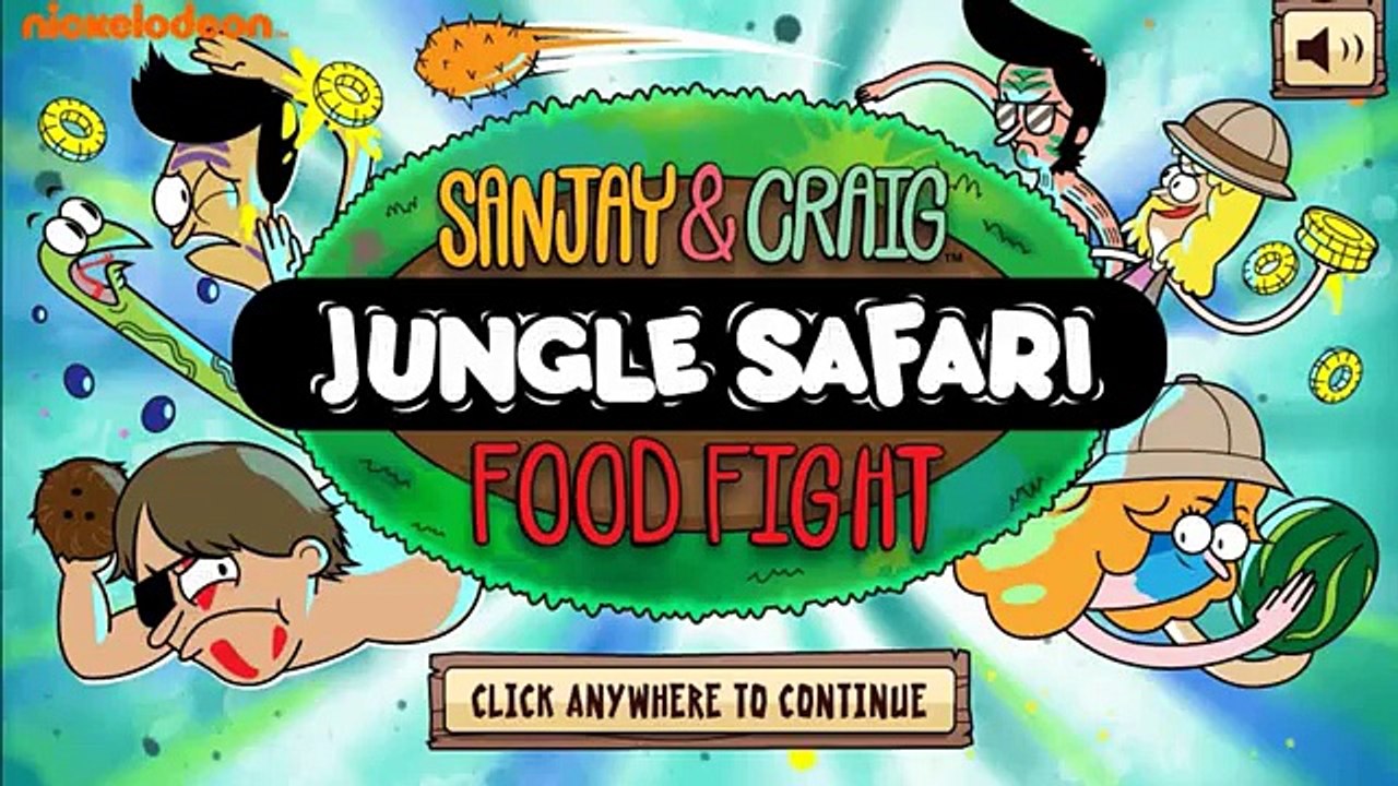 Sanjay and Craig Jungle Safari Food Fight - Cartoon Game - New Sanjay and Craig