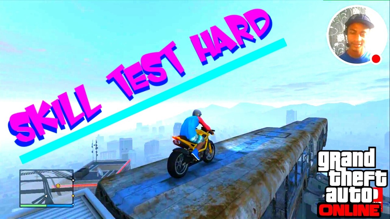 GTA V ONLINE XBOX 360 CORRIDA SKILL TEST HARD DE MOTOCICLETAS