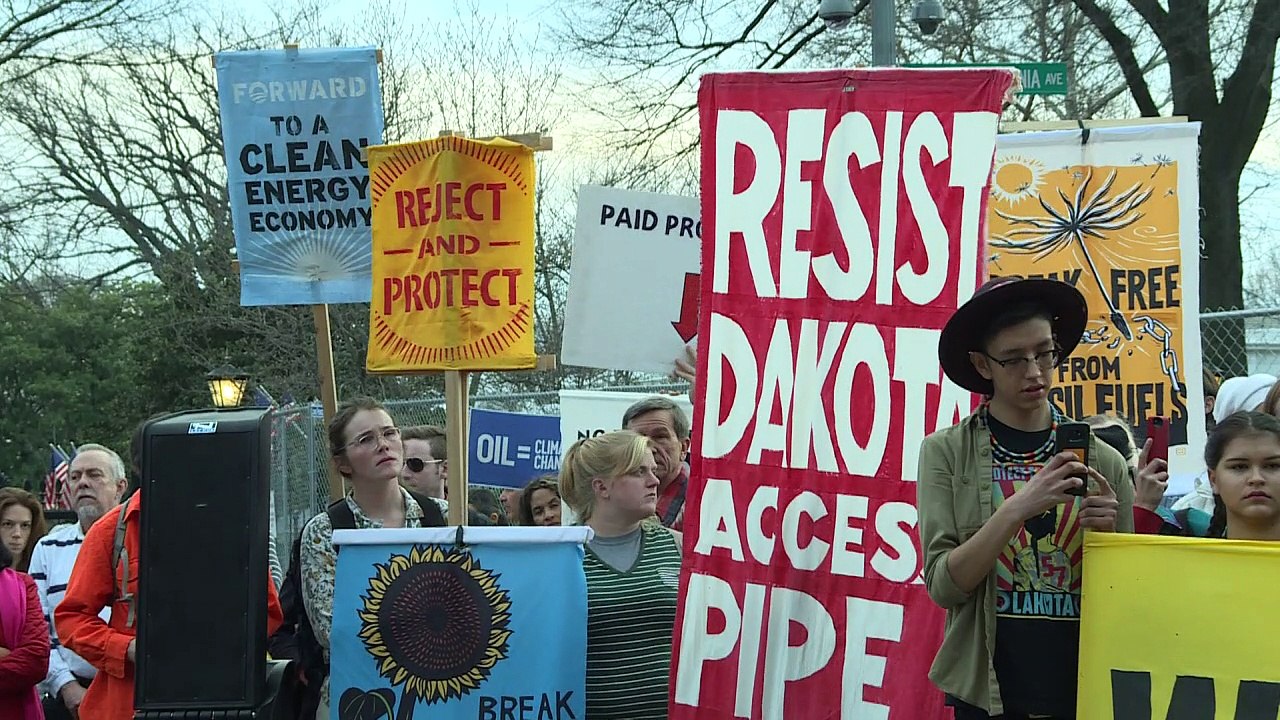 Protesters hold demo against pipeline construction