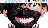 How I Draw using Mouse on Paint  - Kaneki Ken - Tokyo Ghoul