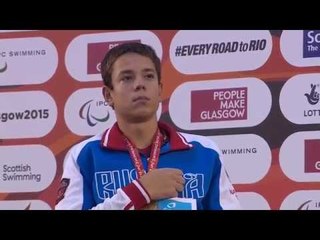 Men's 50m Backstroke S4 | Victory Ceremony | 2015 IPC Swimming World Championships Glasgow