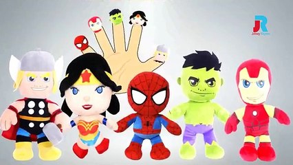 SUPERHEROES TOYS Finger Family Cartoon Animation Nursery Rhymes For Children