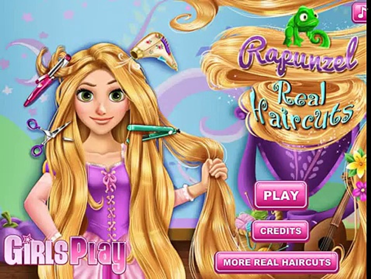 Princess Rapunzel Real Haircuts Cartoon Video Game For Girls