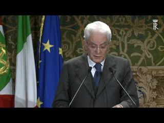 Roma - Mattarella incontra i Magistrati ordinari in tirocinio (06.02.17)