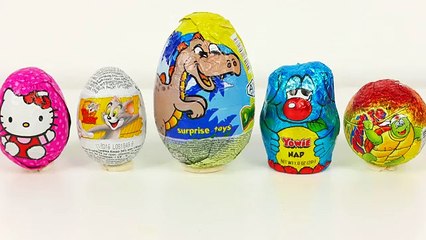 Surprise Eggs Tom and Jerry Hello Kitty Yowie Dinosaur Turtle Toys