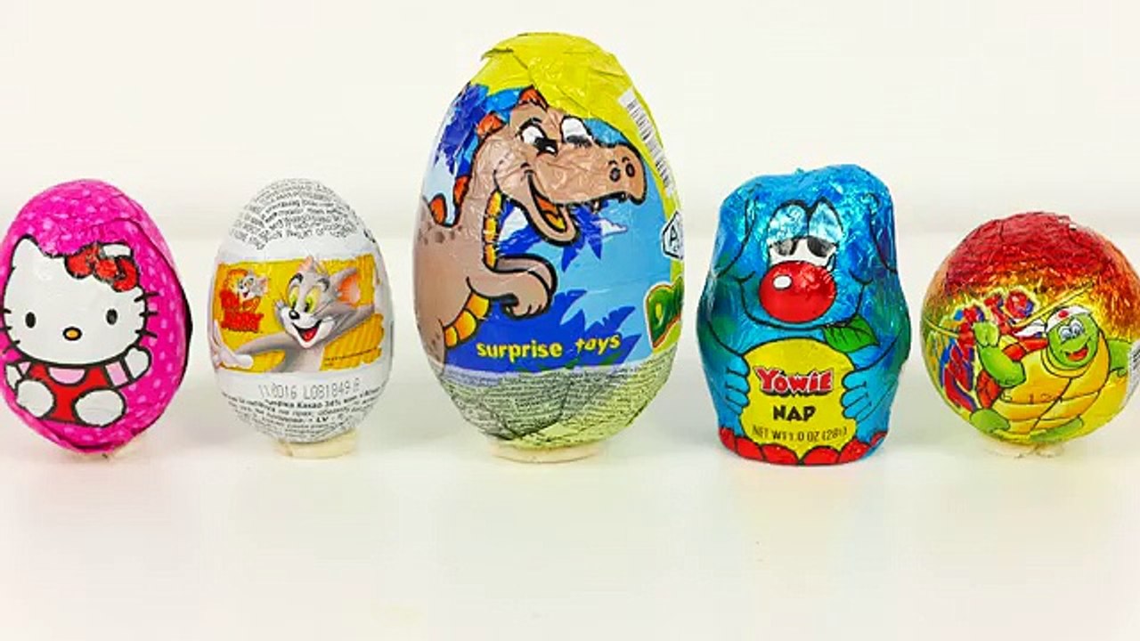 Surprise Eggs Tom and Jerry Hello Kitty Yowie Dinosaur Turtle Toys