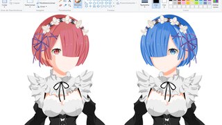 How I Draw using Mouse on Paint  - Ram and Rem Re:Zero