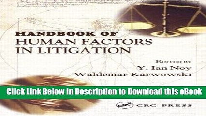 [Read Book] Handbook of Human Factors in Litigation Mobi