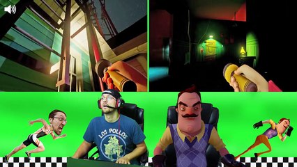 HELLO NEIGHBOR vs. ME! BASEMENT RACE CHALLENGE IRL GAMING! Alpha 3 SECRETS REVEALED (FGTEEV Part 9)-7bxK6Y5qy9s