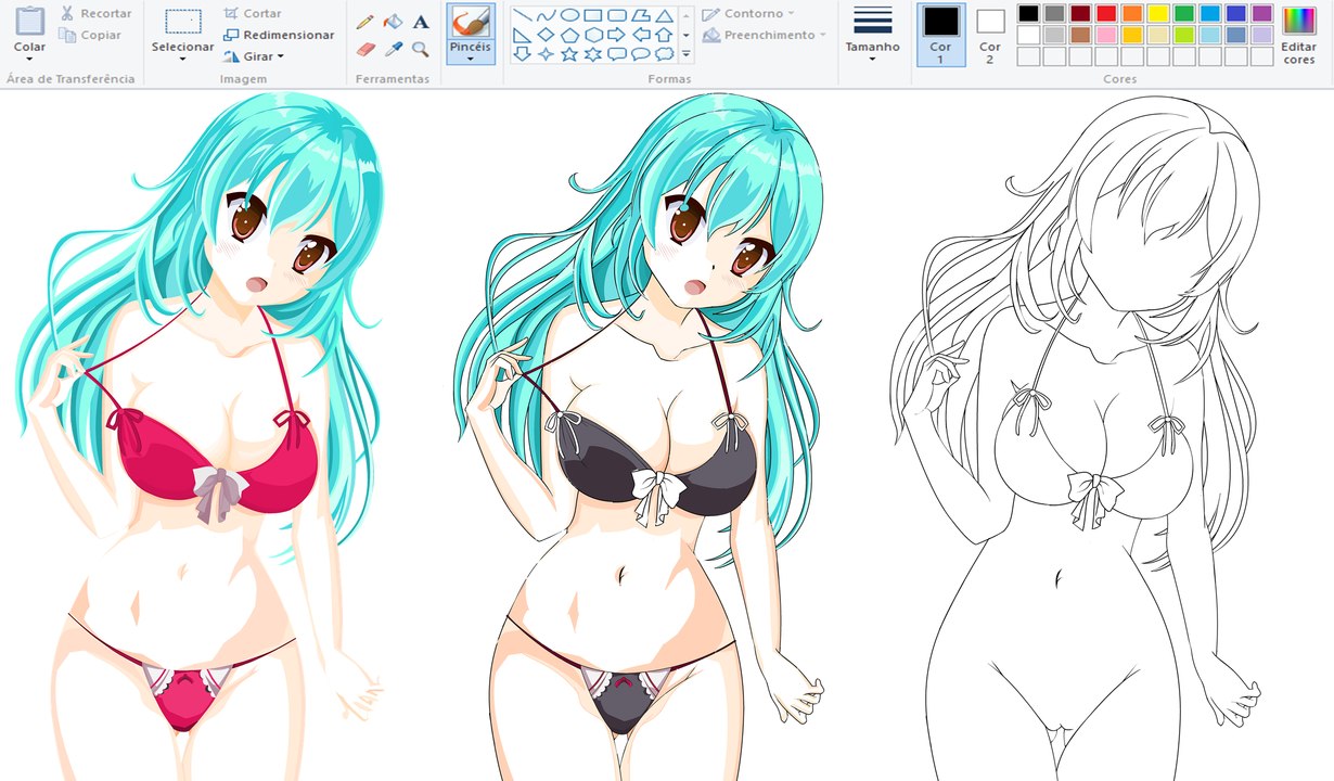 ◉ ☆。-。Draw Anime Girl Paint