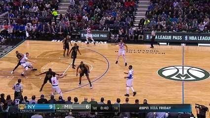 Kristaps Porzingis Dream Shake | Knicks vs Bucks | January 6, 2017 | 2016 17 NBA Season