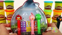 Учим цвета с гигантскими играть doh сюрприз яйца злые птички конфеты pez видео для детей