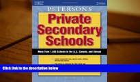 PDF [FREE] DOWNLOAD  Private Secondary Schools 2005-2006 Peterson s READ ONLINE