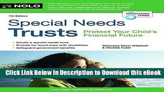 [Read Book] Special Needs Trusts: Protect Your Child s Financial Future Mobi