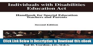 [Read Book] Individuals with Disabilities Education Act: Handbook for Special Education Teachers