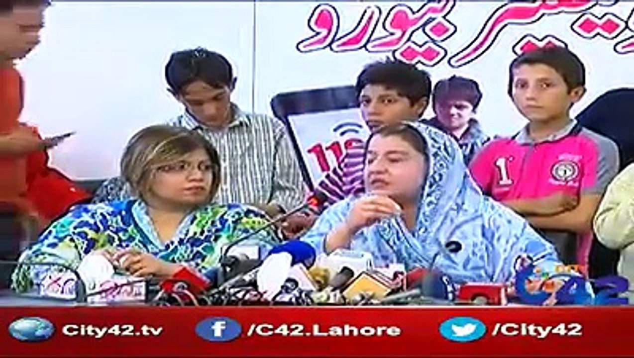 Press Conference at Child Protection Bureau by Chairperson Saba Sadiq regarding lost and kidnapped children issue15-8-16