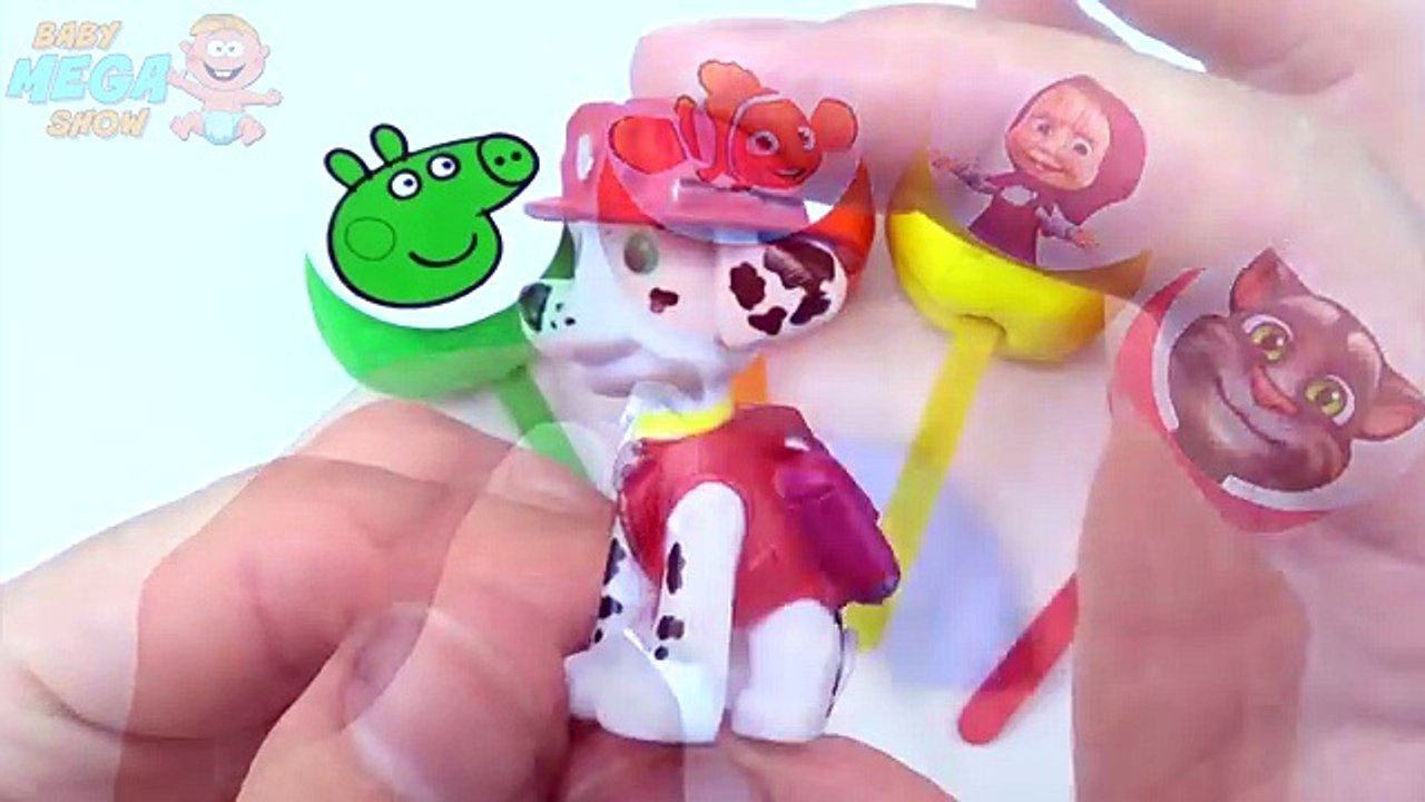 Lollipop Play Doh Clay Surprise Toys Paw Patrol Rainbow Learn Colors Peppa Pig Finding Dory Disney