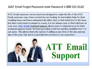 Contact AT&T EMAIL by phone 1-888-521-0120