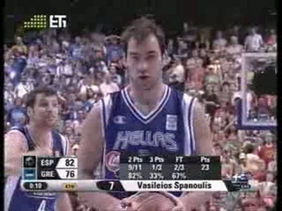 Last minute Greece-Spain Semi final eurobasket 2007