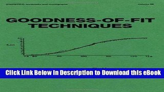 [Read Book] Goodness-of-fit-techniques (Statistics: a Series of Textbooks and Monographs, Vol. 68)