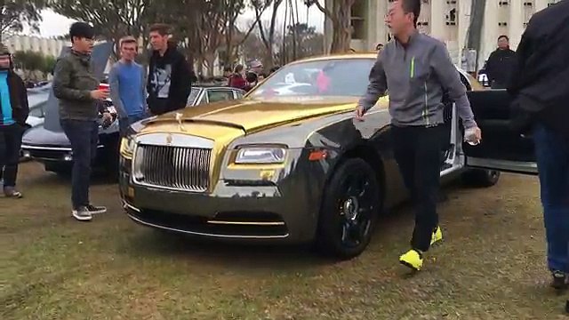 Rolls Royce Wraith Covered With 40 Diamonds, 24k Gold and Versace Owned by a College Student