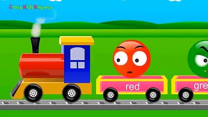 Изучайте Цвета С Одушевленност Шаржа Поезд | Цветов Урок | Малыш Обучение Видео