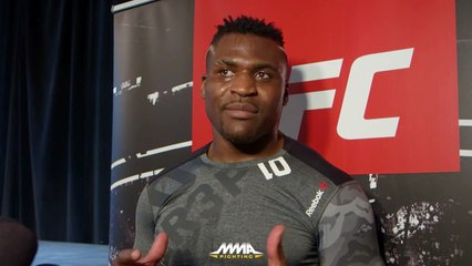Francis Ngannou UFC on FOX 23 Open Workout Scrum