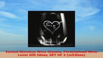 Etched Stemless Wine Glasses Personalized Wine Lover Gift Ideas SET OF 2 m53less bcbe9087
