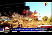 España: incendio en una planta química causó varias explosiones