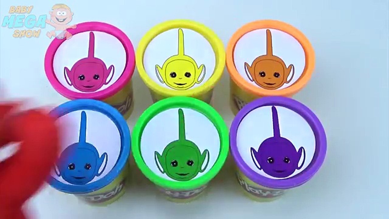 Teletubbies PLAY DOH Cups Rainbow Learn Colors Surprise Toys Peppa Pig Inside Out Angry Birds Disney