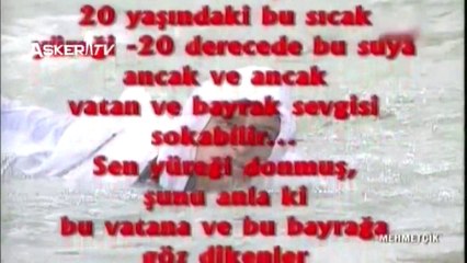 -20 Derecedeki suda yüzen Mehmetçik