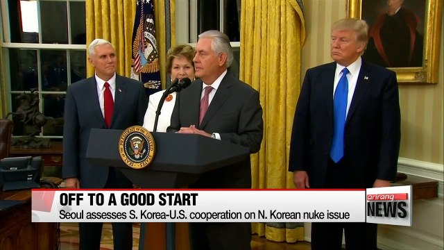 South Korea assesses bilateral cooperation with U.S. against N. Korea's nuclear issue as off to good start