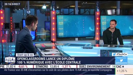 Start-up & Co: OpenClassrooms lance un diplôme 100% numérique avec l'École Centrale - 09/02