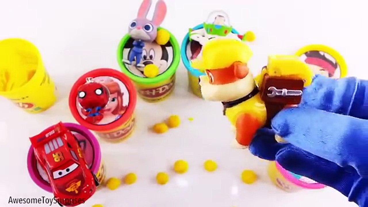 The Good Dinosaur Spiderman Disney Frozen Play-Doh Surprise Tubs Dippin Dots Learn Colors Episodes