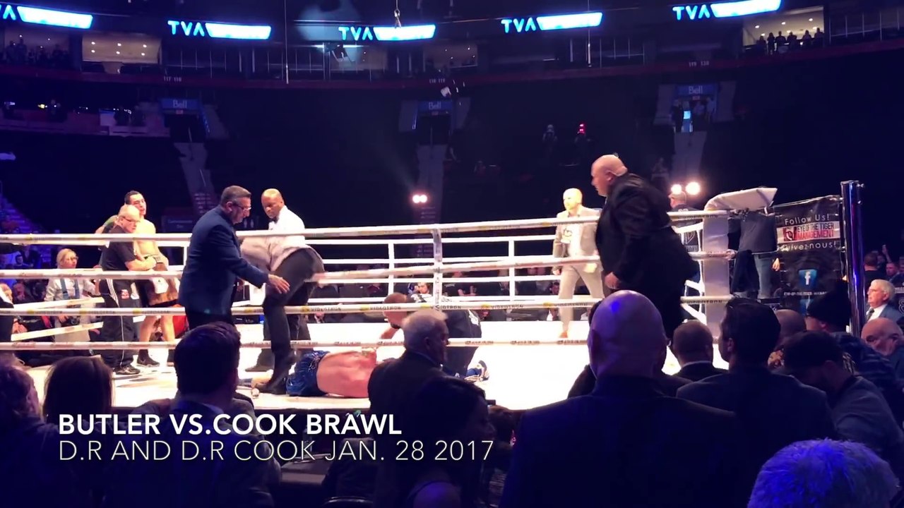 Le boxeur Brandon COOK mis KO par un seau de glace après le match