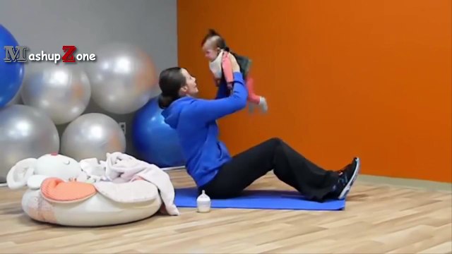 Funny Babies Helping Mom And Dad With Their Workouts [Funny & Cute]-kOZHXCl2itI
