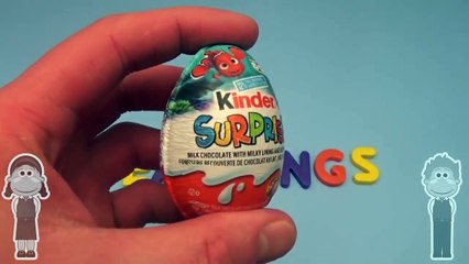 Finding Dory Kinder Surprise Egg Word Jumble! Spelling Clothing and Accessories! Lesson 24