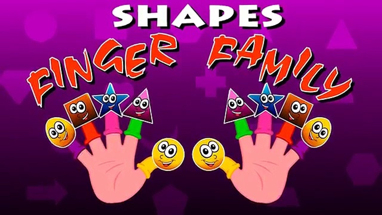 Shapes Finger Family Nursery Rhyme | Daddy Finger Family | Cartoon Animation Song